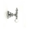 Robe Hook, Chrome, Brass with Crystal